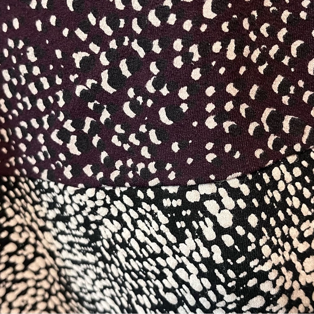 J. Jill Tunic Top Abstract Plum Purple Colorblock‎ Long Sleeve Size XL Stretch - Picture 7 of 14